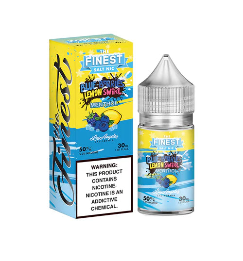The Finest Salt nic Blue Berries Lemon Swirl Menthol 30ml
