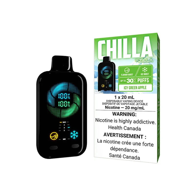 Chilla by Zilla Icy Green Apple 30000puff