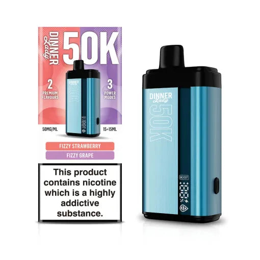 Dinner Lady Dual Flavor – FIZZY STRAWBERRY / FIZZY GRAPE 50,000 Puffs
