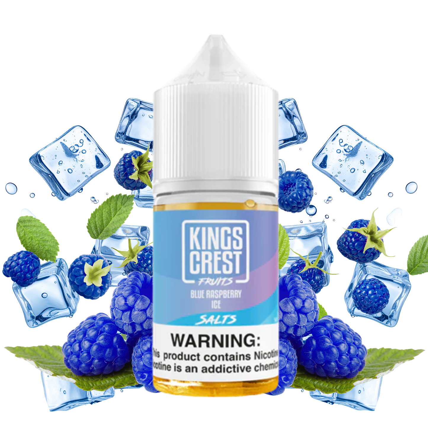 Kings Crest Fruits Blue Raspberry Ice Salt Nic 30ml
