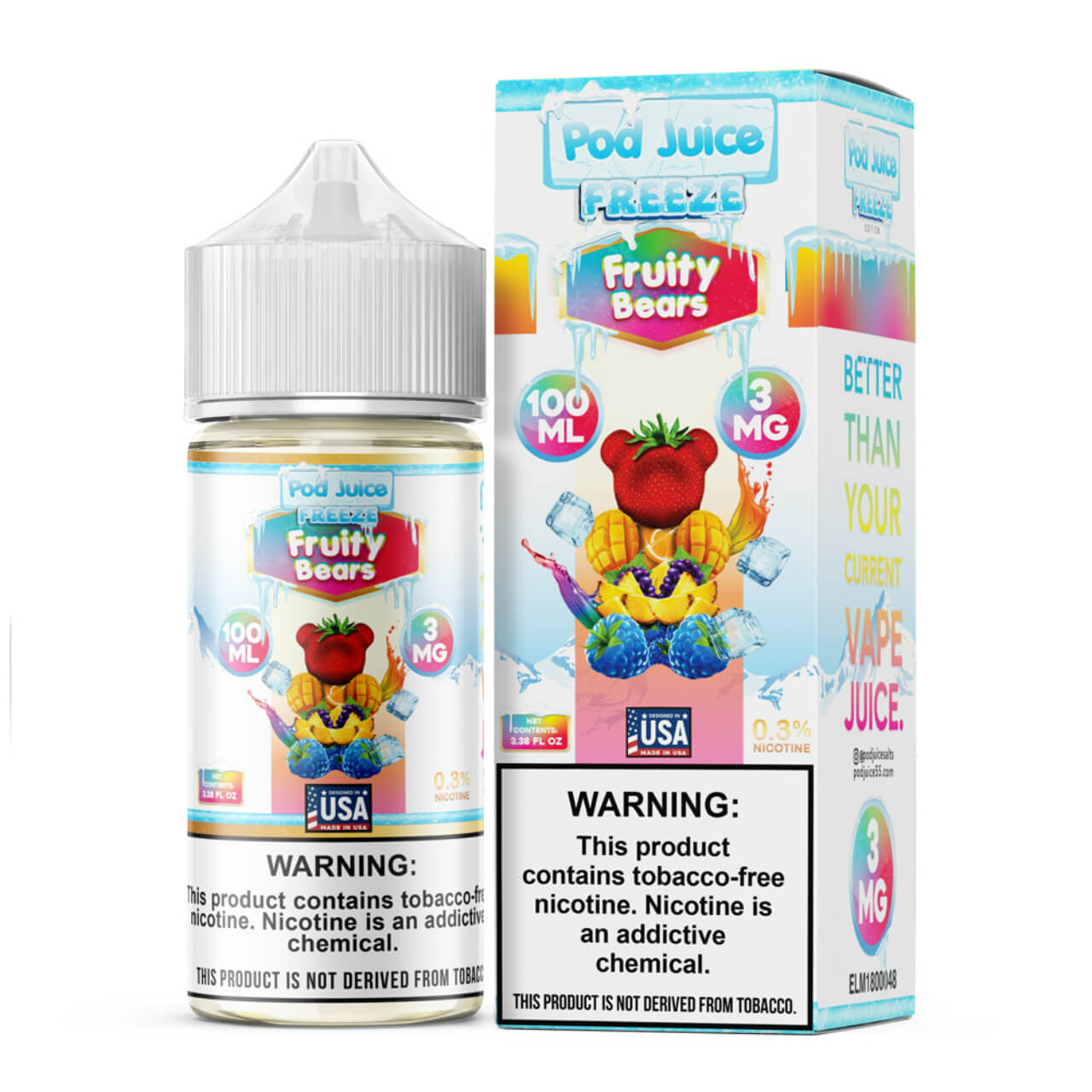 Pod Juice Freeze Fruity Bears Ice 100ml