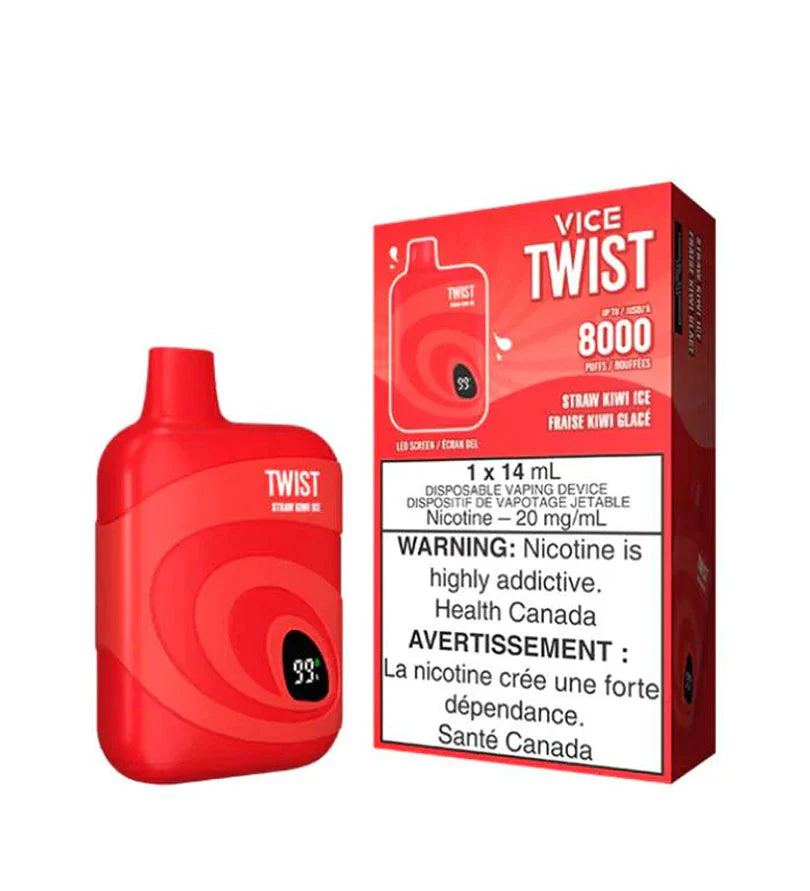 Vice Twist Straw Kiwi Ice 8000Puff