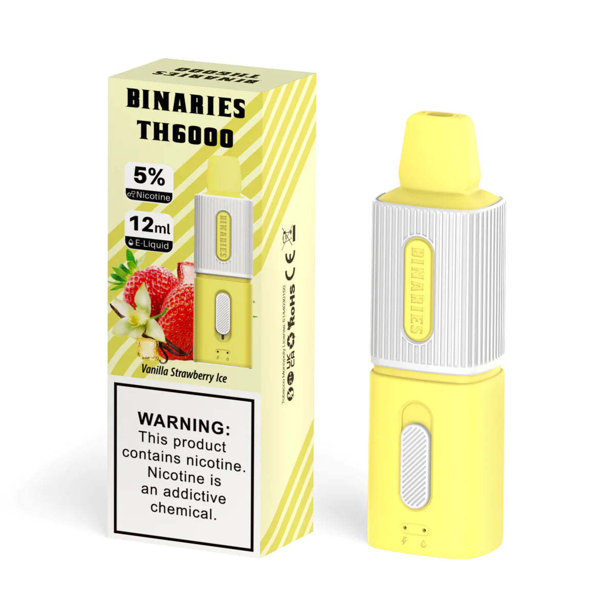 Binaries TH6000 Vanilla Strawberry Ice 6000Puffs 5%