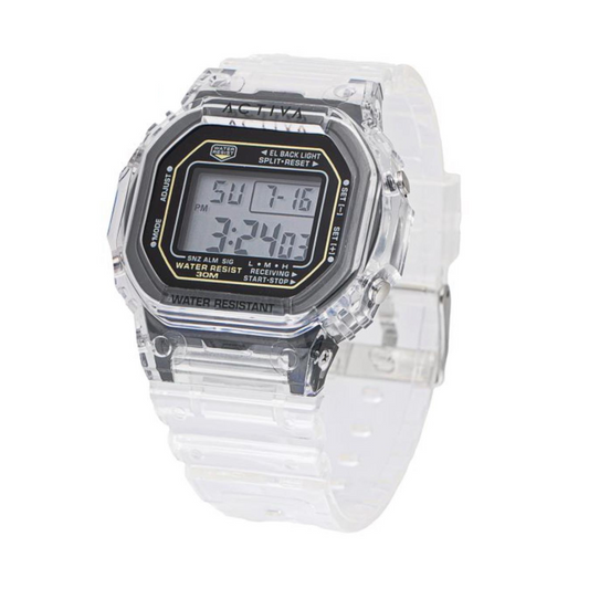 Activa Retro X Invicta Men's Digital Watch - 44.5mm. Transparent