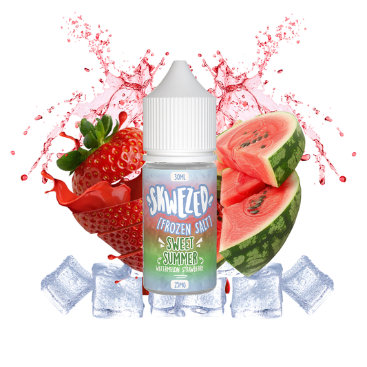 Nic Juice Skwezed Salt - Watermelon Strawberry Ice (Frozen Sweet Summer) 30mL Salt Nic Australia Nic Juice Skwezed Salt - Watermelon Strawberry Ice (Frozen Sweet Summer) 30mL Salt Nic Australia