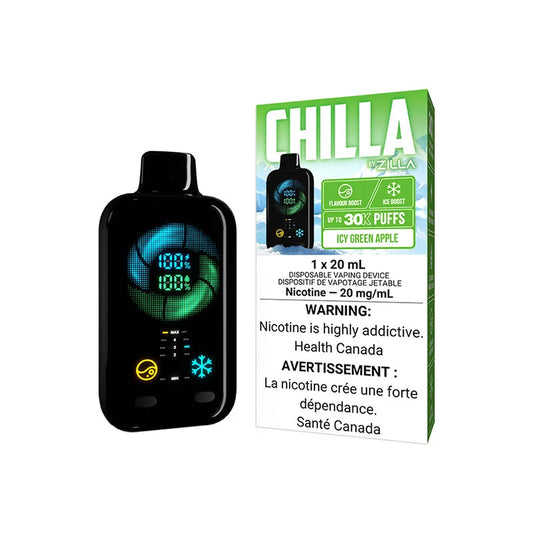 Chilla by Zilla Icy Green Apple 30000puff