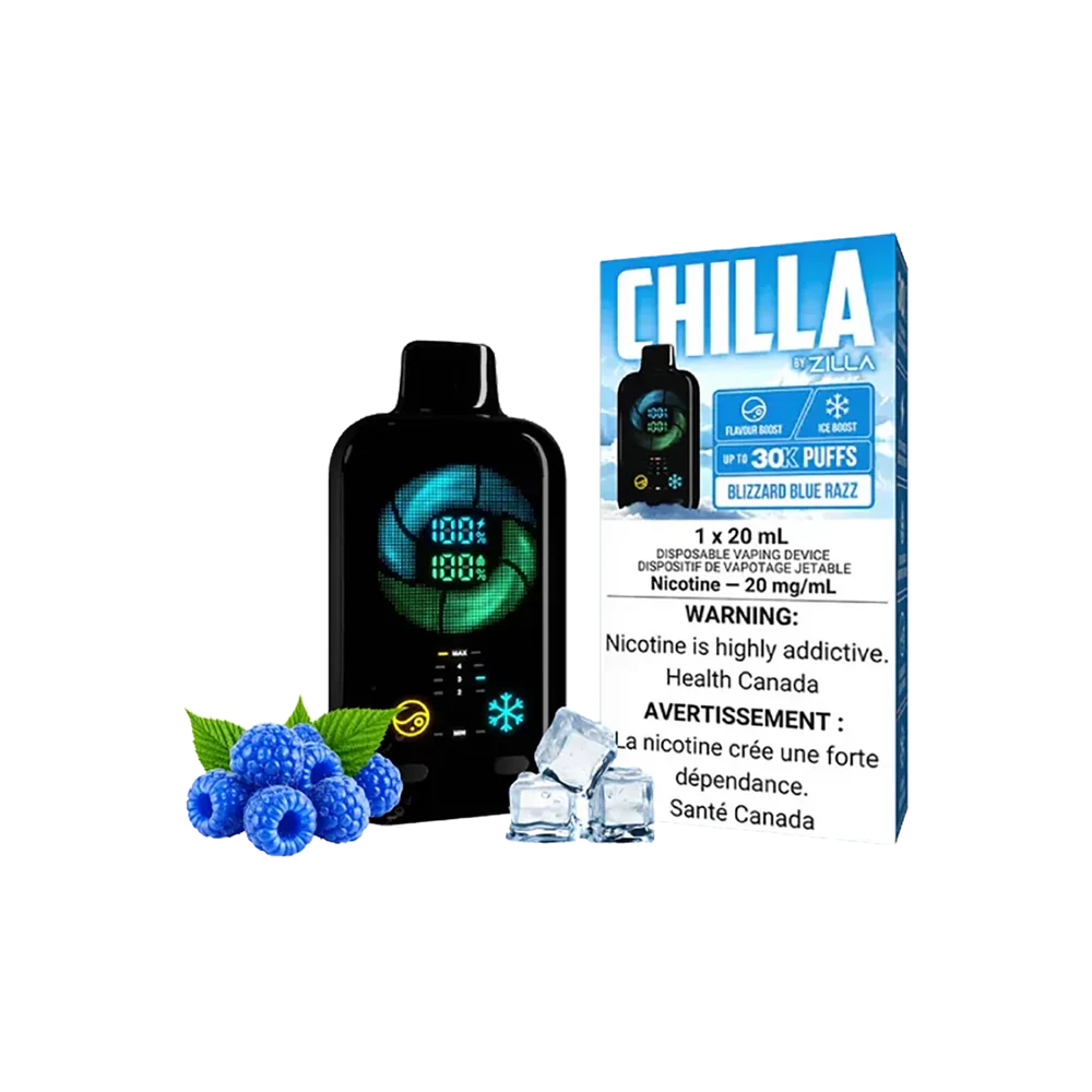 Chilla by Zilla Blizzard Blue Razz 30000puff