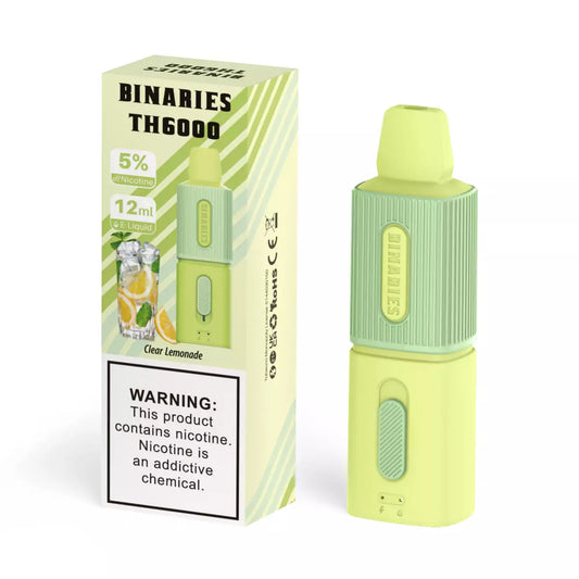 Binaries TH6000 Clear Lemonade 6000Puffs 5%