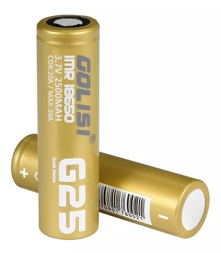 Baterías Golisi G25 18650 2500 mAh