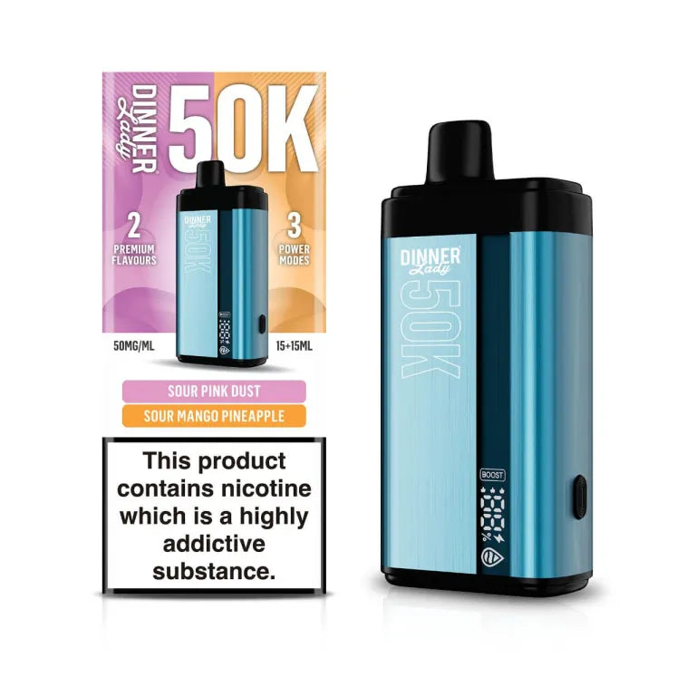 Dinner Lady Dual Flavor  – Sour Pink Dust / Sour Mango Pineapple 50,000 Puffs