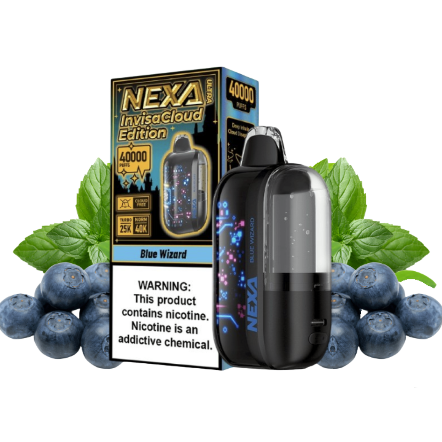Nexa Invisa Cloud Edition Blue Wizard 40000 Puff