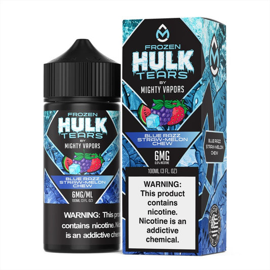 Mighty Vapors x Frozen Hulk Blue razz straw-melon chew 100ml