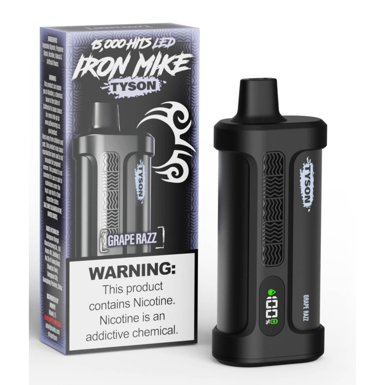 Tyson Iron Mike Grape Razz 15000Puffs 5%
