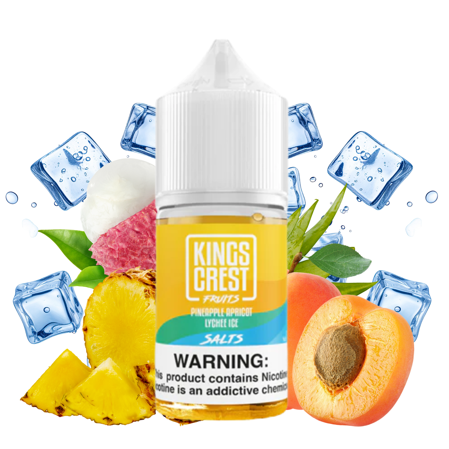Kings Crest Fruits Pineapple Apricot Lychee Salt Nic 30ml