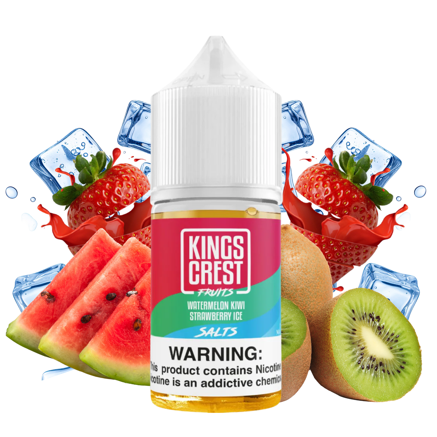 Kings Crest Fruits Watermelon Kiwi Strawberry Salt Nic 30ml