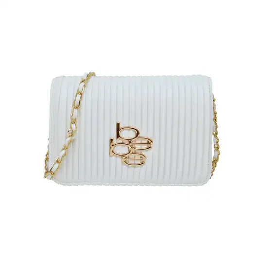 BEBE – Nadine Pleats Flap Crossbody Off White