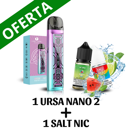 Ursa nano 2 Lost vape + Salt nic o Liquido 60ml