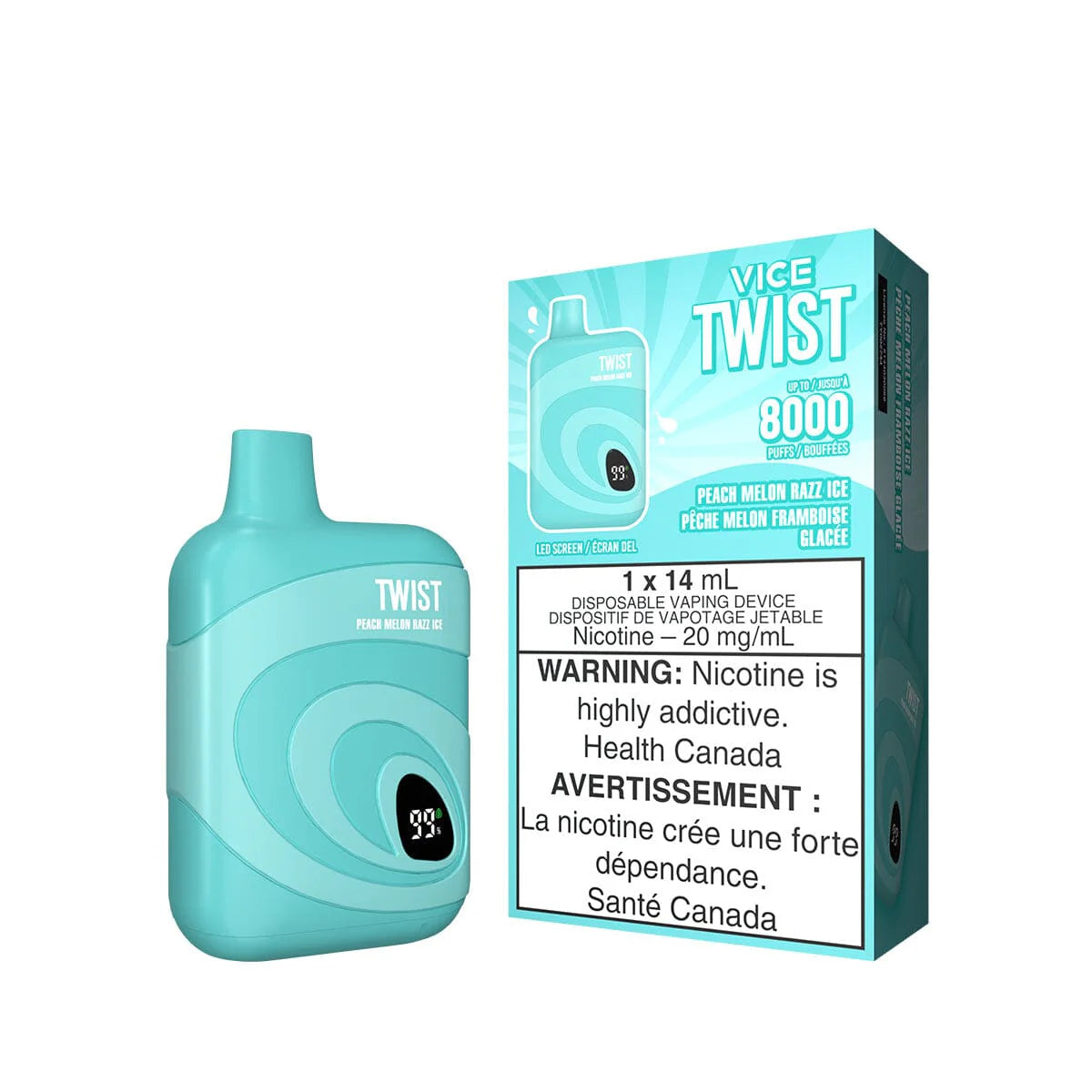 Vice Twist Peach Melon Razz Ice 8000Puff