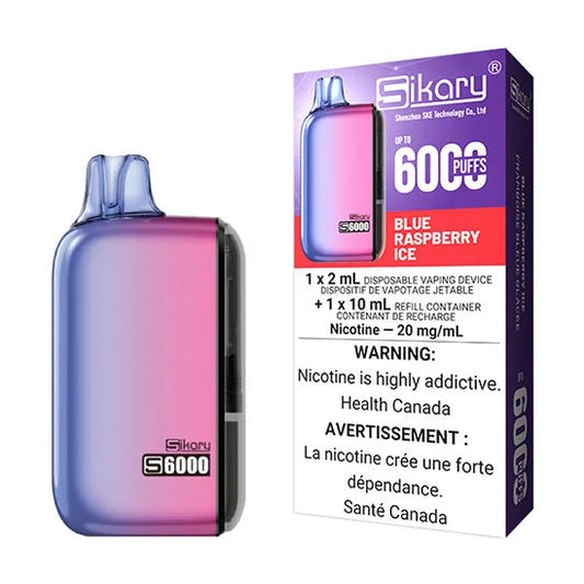 Sikary 6000 Puff Blue Raspberry Ice 20mg