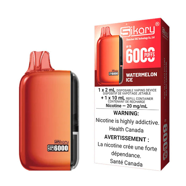 Sikary 6000 Puff Watermelon Ice 20mg