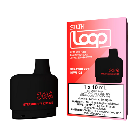 STLTH Loop 5K Strawberry Kiwi Ice Cartucho