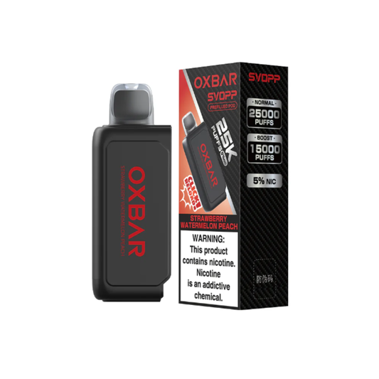 Cartucho Oxbar Svopp Pod Strawberry Watermelon Peach 25000 Puff