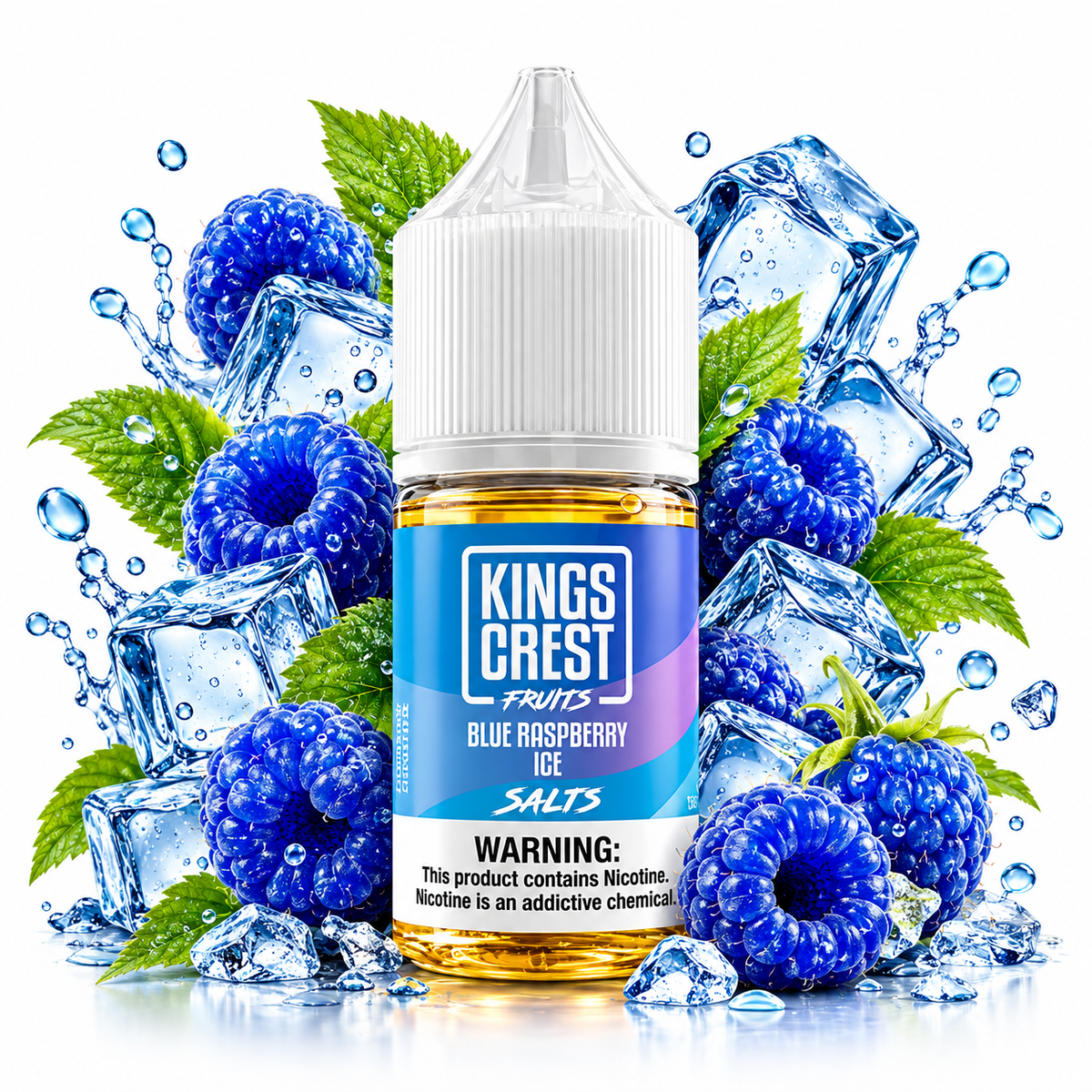Kings Crest Fruits Blue Raspberry Ice Salt Nic 30ml