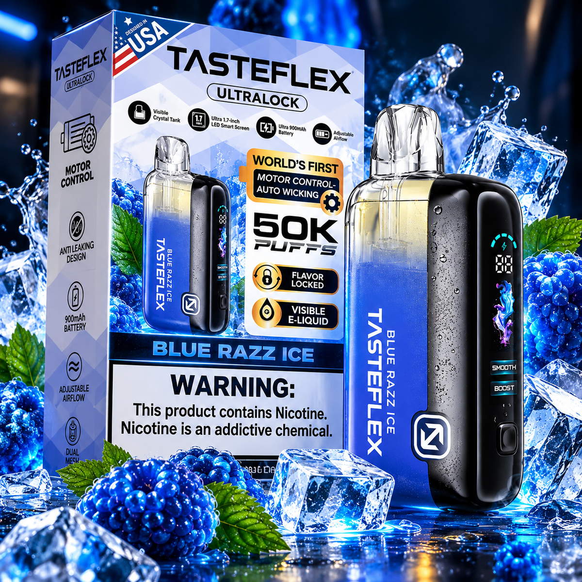 TasteFlex 50k Blue Razz Ice