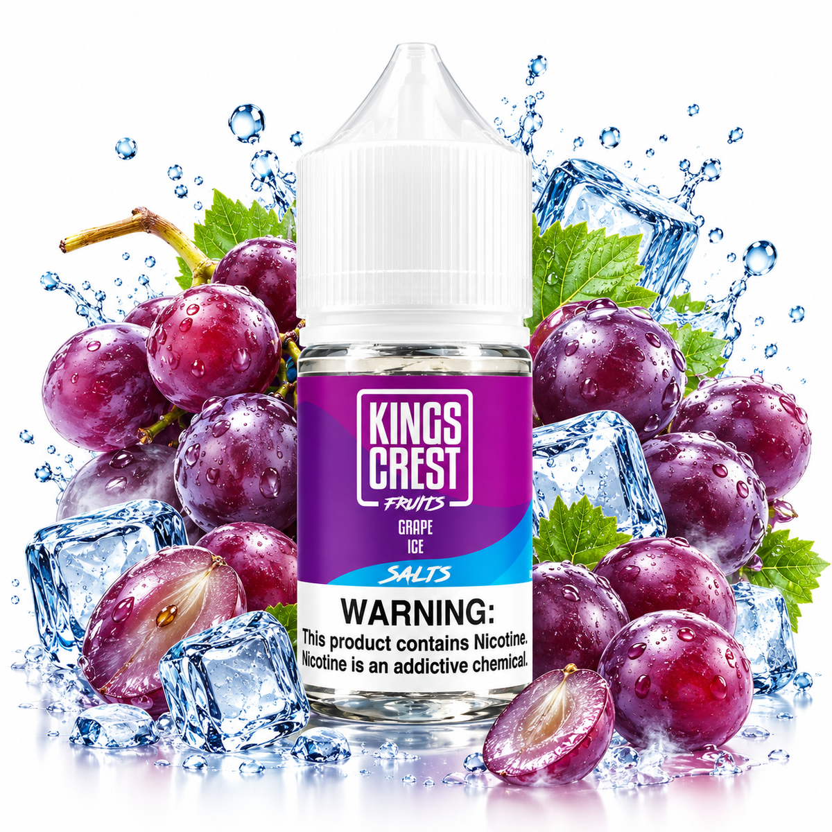 King's Crest Fruits Salt nic Grape Ice 30ml