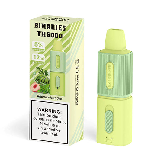 Binaries TH6000 Watermelon Peach Clear 6000Puffs 5%