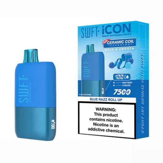 Swft Icon Blue Razz Roll Up 7500 Puff
